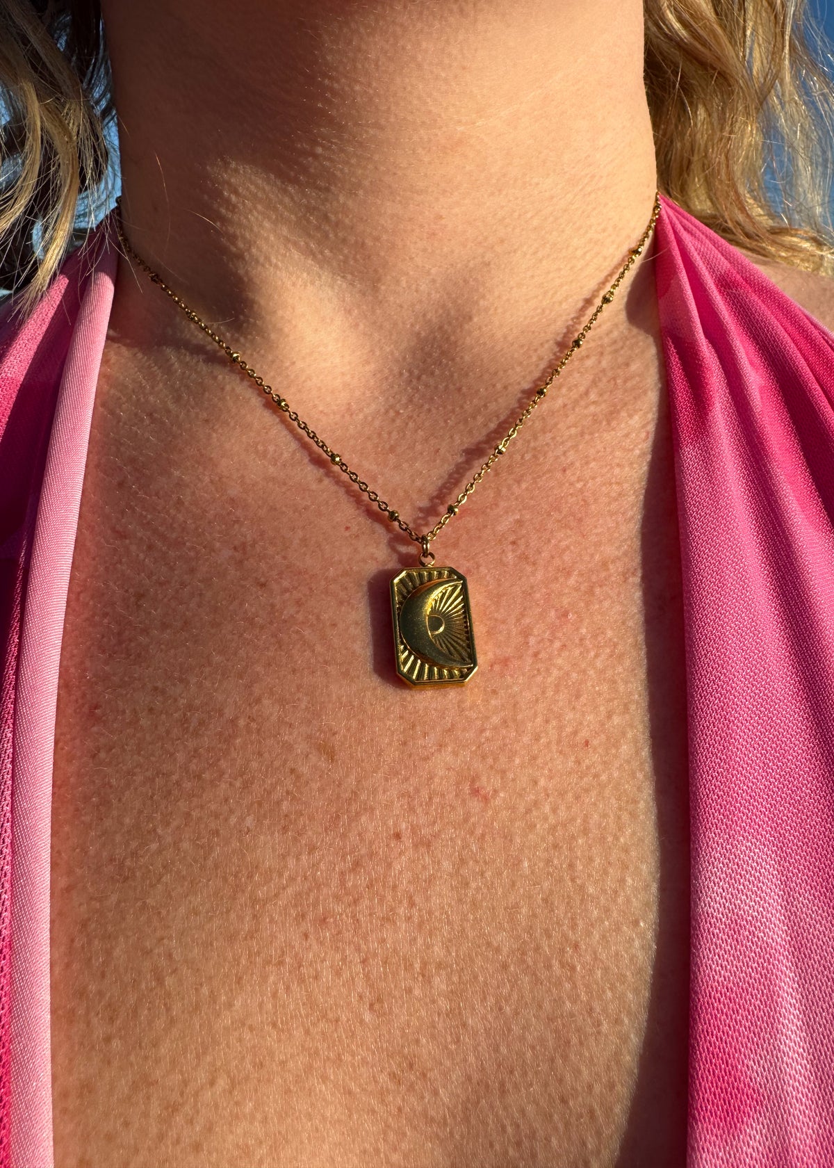 Sunburst Moon Charm