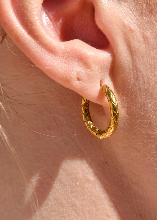 Textured Hoop Earring