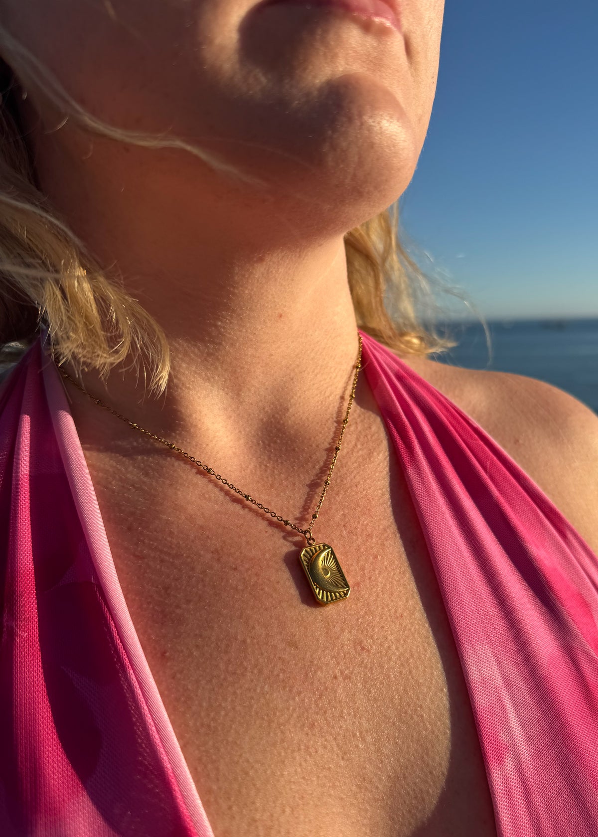 Sunburst Moon Charm