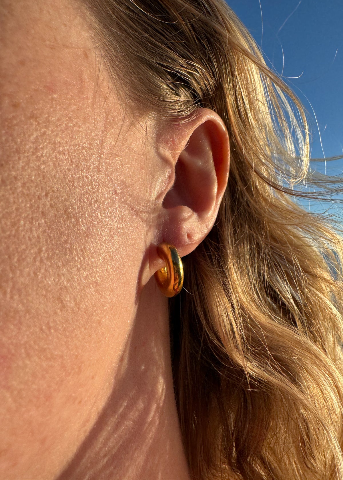 Macaroni Huggie Earrings