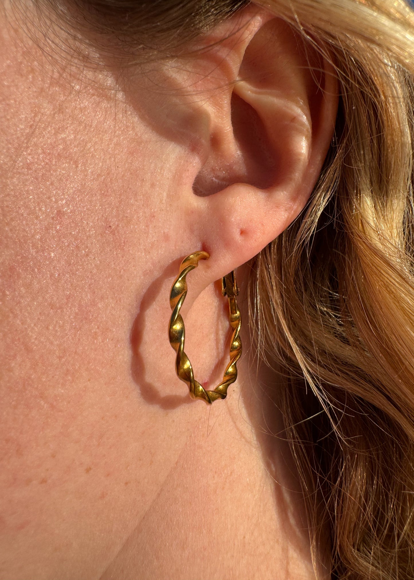 Twisted Hoop Earrings