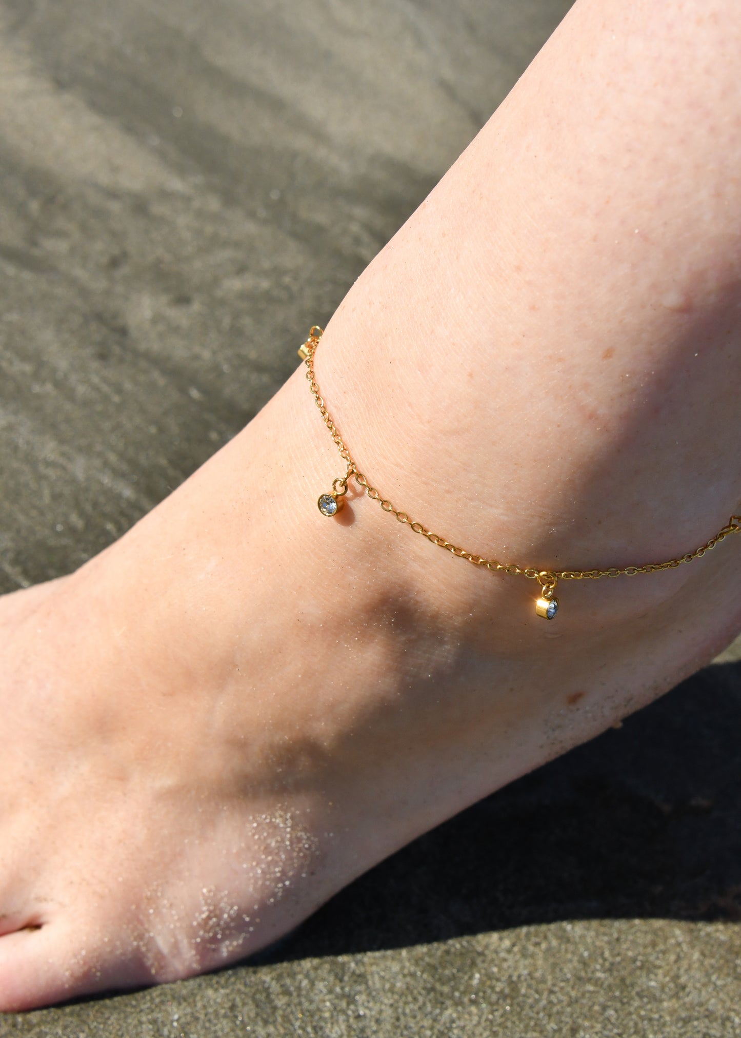 Clear Gem Anklet