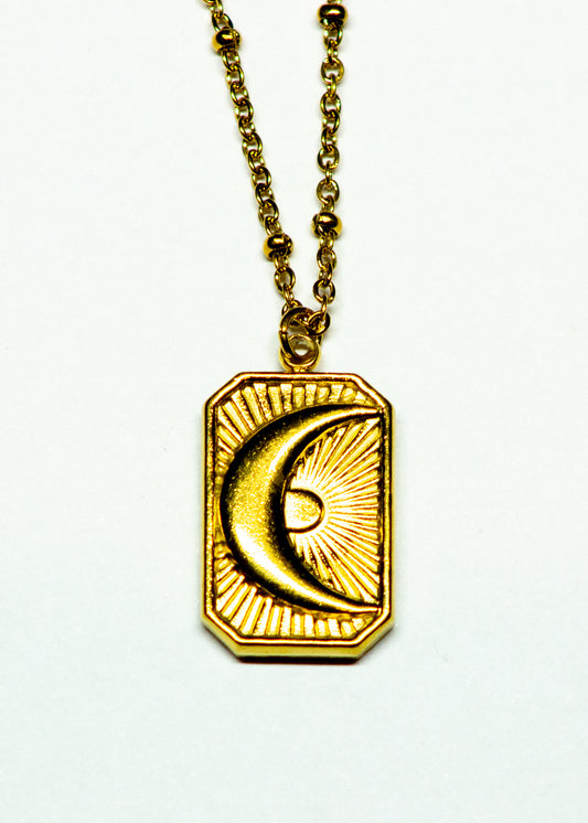 Sunburst Moon Charm