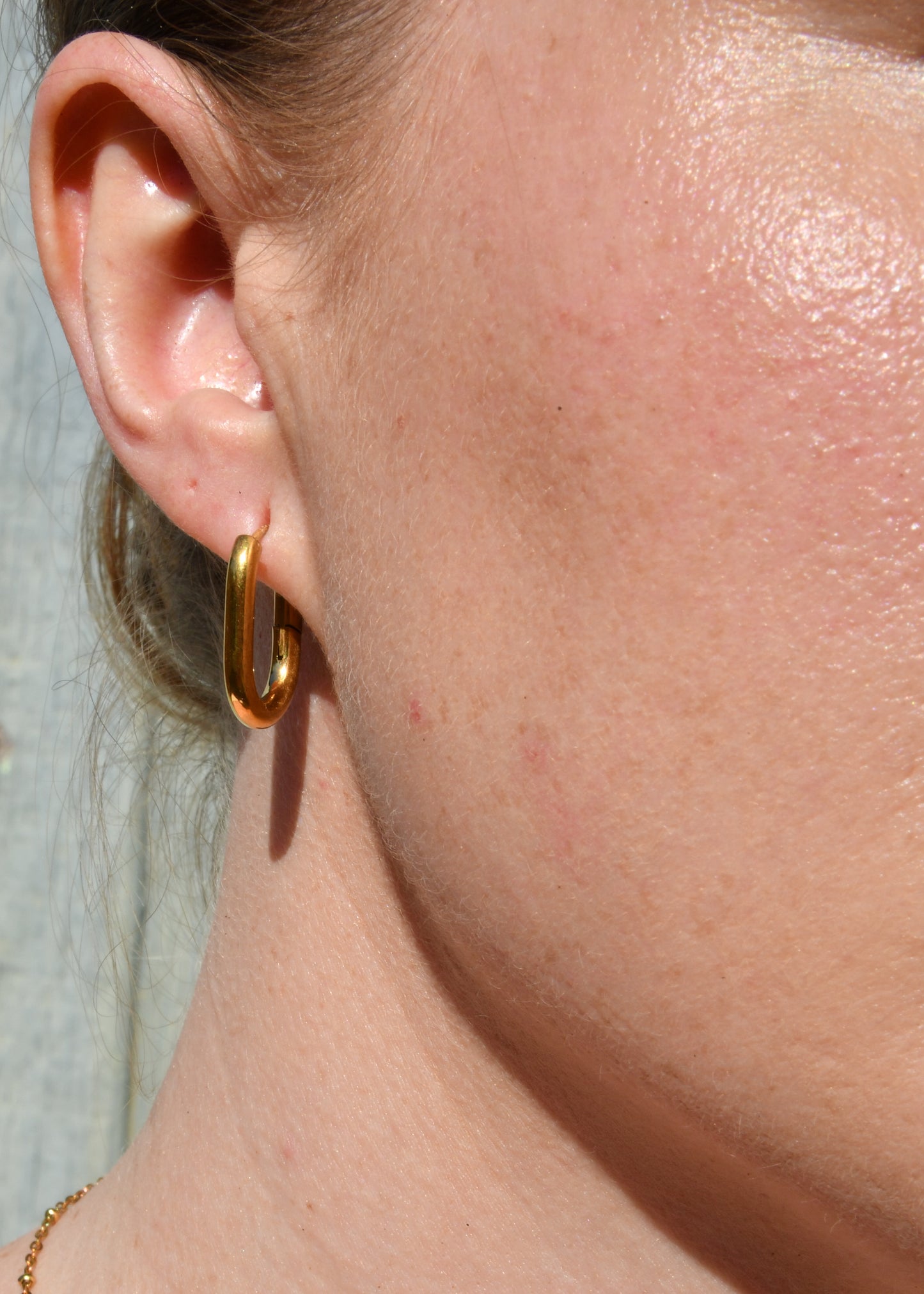 Oval Huggie Earrings