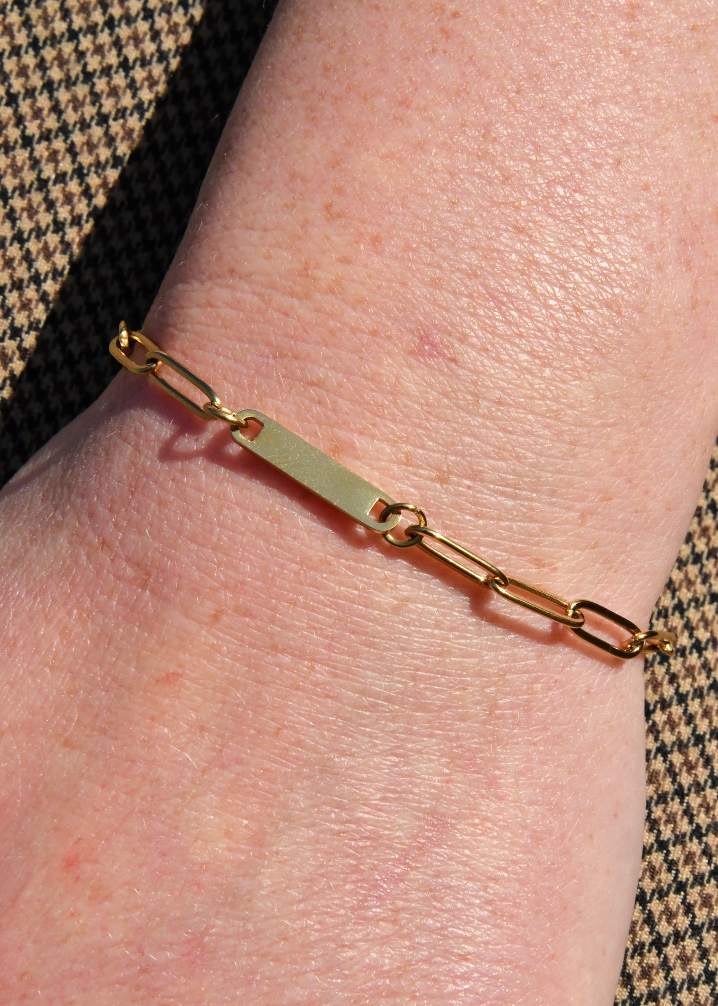 Paperclip Bar Bracelet