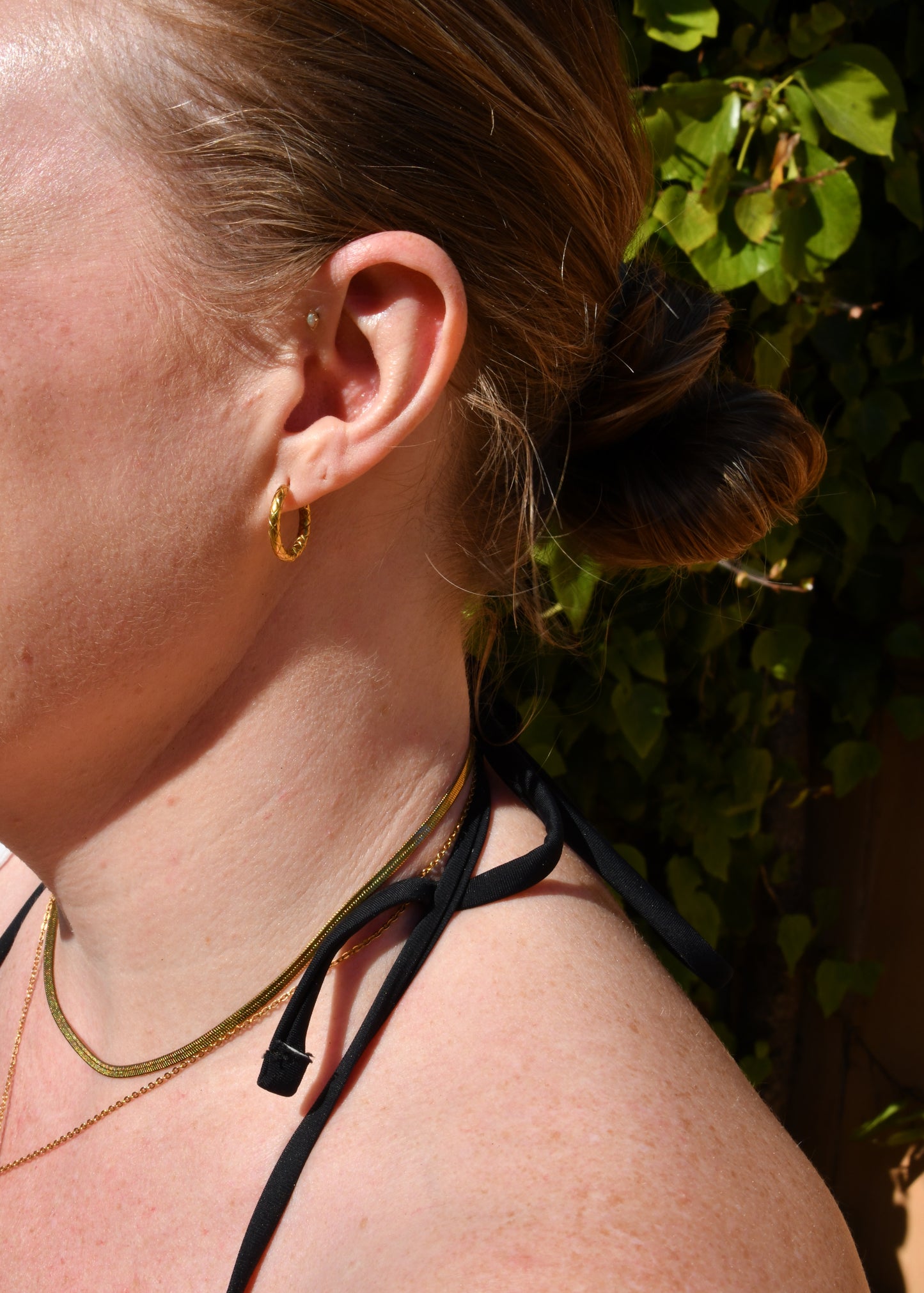 Textured Hoop Earring
