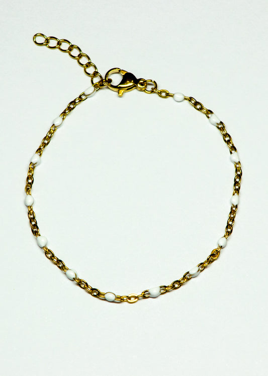 White Dot Bracelet
